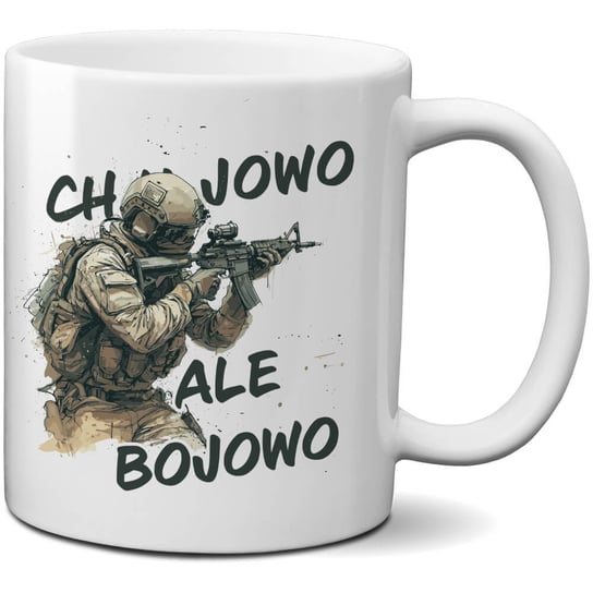 Kubek z nadrukiem dla żołnierza -  Ch⭐jowo, ale bojowo CupCup.pl