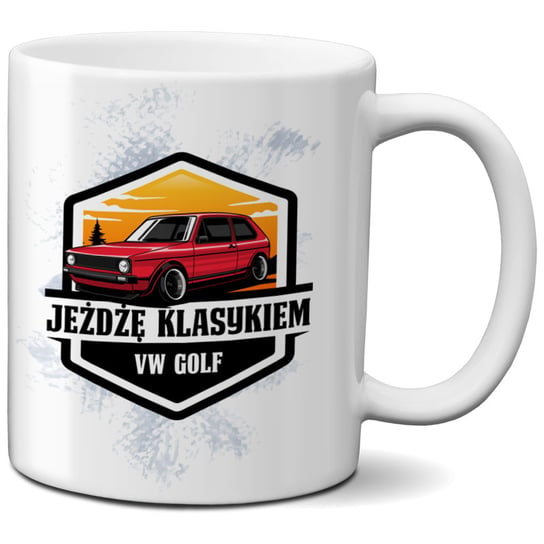 Kubek z nadrukiem - Jeżdżę klasykiem - VW Golf II CupCup.pl