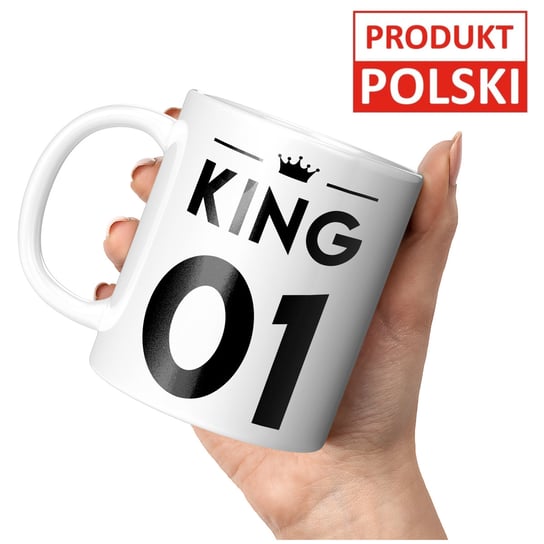 KUBEK Z NADRUKIEM KING 01 SUPER PREZENT NA WALENTYNK DLA NIEGO CHŁOPAKA Gartees