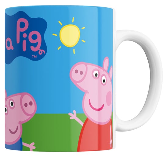 KUBEK Z NADRUKIEM KRAINA ŚWINKA PEPPA Z IMIENIEM 330ML CERAMIKA Inna marka