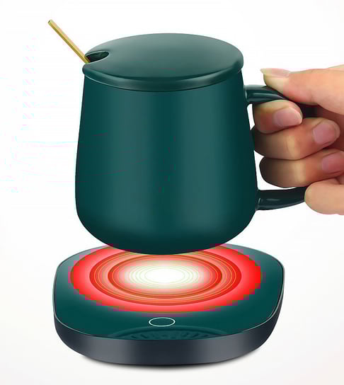 kubek z podgrzewaczem do kawy herbaty podgrzewacz do kawy zestaw prezentowy USB #COOL_ITEMS