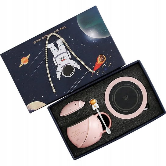 Kubek z podgrzewaczem USB Łyżka Kabel KUBEK CERAMICZNY Świąteczny PREZENT #COOL_ITEMS