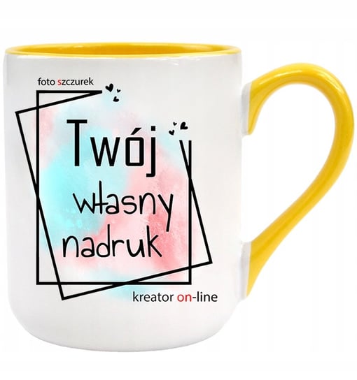KUBEK Z WŁASNYM NADRUKIEM FOTO TWOIM ZDJĘCIEM LOGO FIRMY NAPISEM 330ml FOTO-SZCZUREK.PL