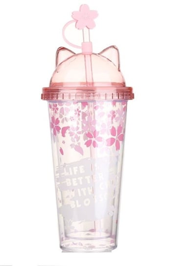 Kubek Ze Słomką I Pokrywką Na Wodę 350Ml PerfectLife