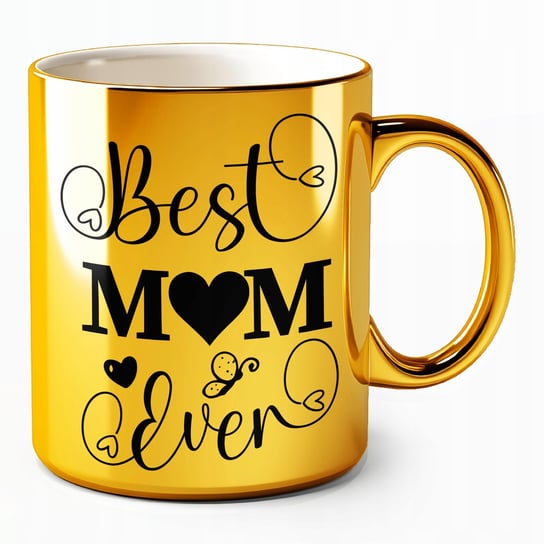 Kubek złoty best mom ever prezent na dzień matki najlepsza mama na świecie Kubkotwórnia
