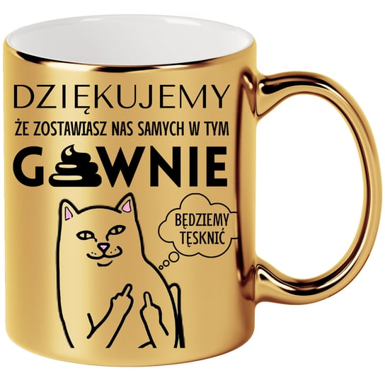 Kubek Złoty Na Pożegnanie Odejście Kolegi Koleżanki Z Pracy Na Prezent Inna marka