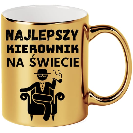 Kubek Złoty Najlepszy Kierownik 330ML Ceramiczny Z Nadrukiem Dla Kierownika Inna marka