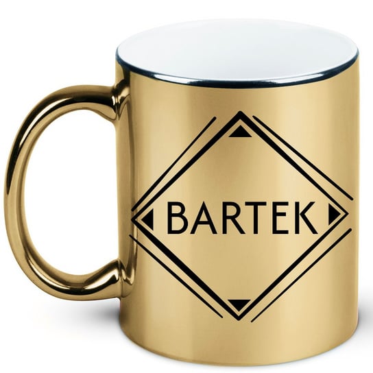Kubek złoty z imieniem Bartek, prezent dla Bartka, 5 hiperprezenty.pl