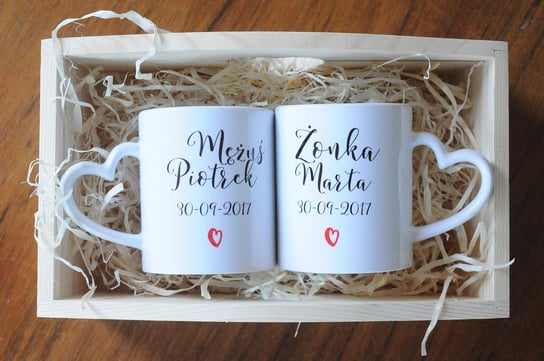 Kubki ceramiczne na rocznicę ślubu z imieniem, zestaw dla małżeństwa, pary, Sowia Aleja Inna marka