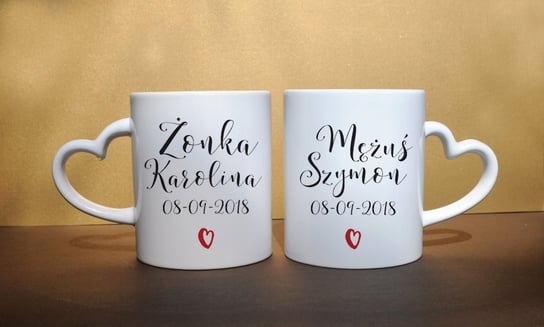 Kubki ceramiczne na rocznicę ślubu z imionami, zestaw da pary, małżeństwa, Sowia Aleja Inna marka