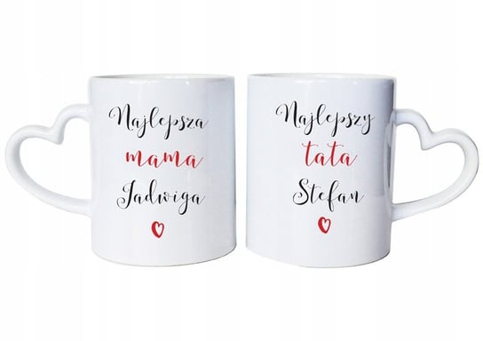 Kubki ceramiczne z imieniem na Dzień Matki i Ojca, wiele wzorów, pomysł na prezent dla Mamy, Sowia Aleja Inna marka