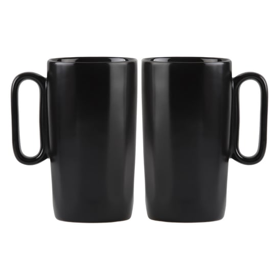 Kubki ceramiczne z uszkiem Fuori czarne 30084 330 ml, Vialli Design, 2 szt. Vialli Design