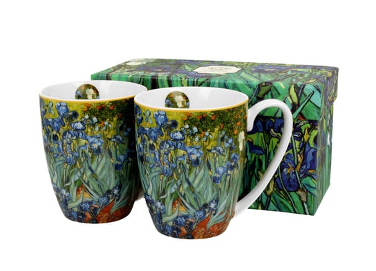Kubki  do kawy i herbaty porcelanowe DUO Irises Vincent Van Gogh 350 ml 2 szt DUO Gift