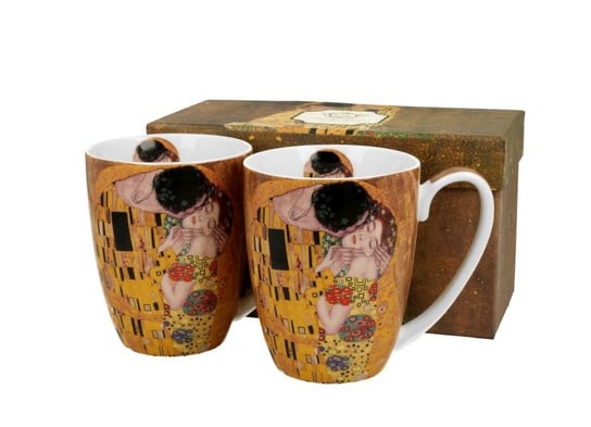 Kubki  do kawy i herbaty porcelanowe DUO The Kiss Gustav Klimt 350 ml 2 szt DUO Gift