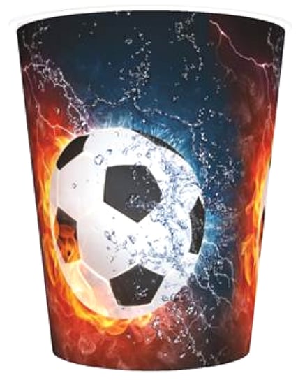 Kubki papierowe Football on Fire & Water 8 szt. somgo