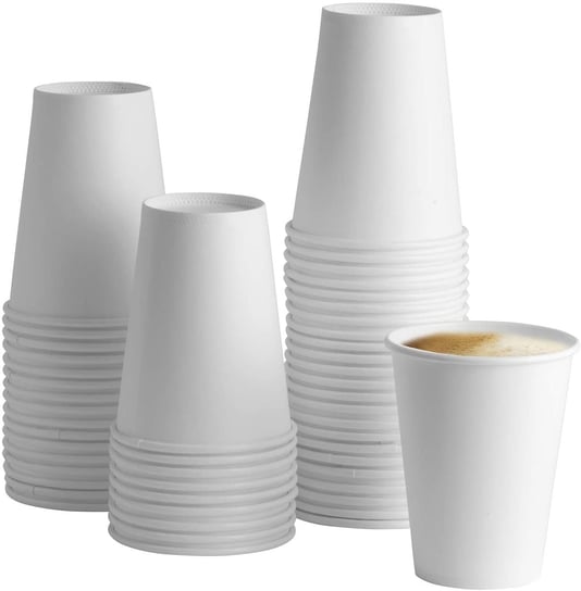 Kubki Papierowe Jednorazowe Białe Na Kawę Herbatę Kubeczki Z Papieru Na Wode Napoje ABC