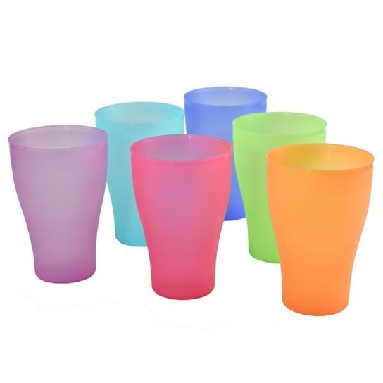 Kubki plastikowe 500 ml komplet 6 szt Weekend mix bez BPA SAGAD