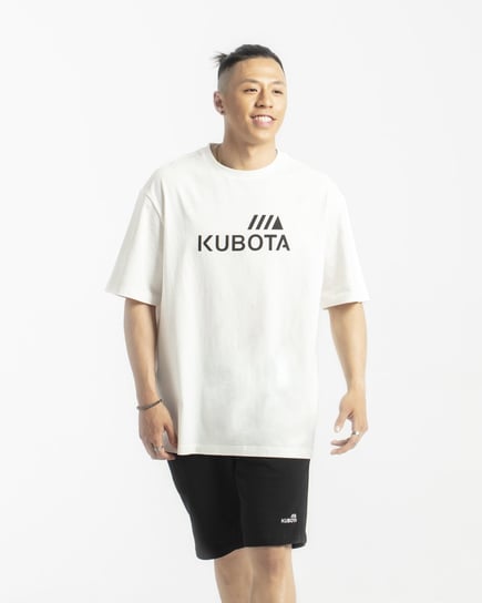 Kubota, T-shirt Męski Oversize, biały, S Kubota