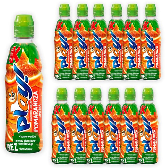 Kubuś Play! Napój marchew jabłko pomarańcza limetka 400 ml x12 sztuk Kubuś