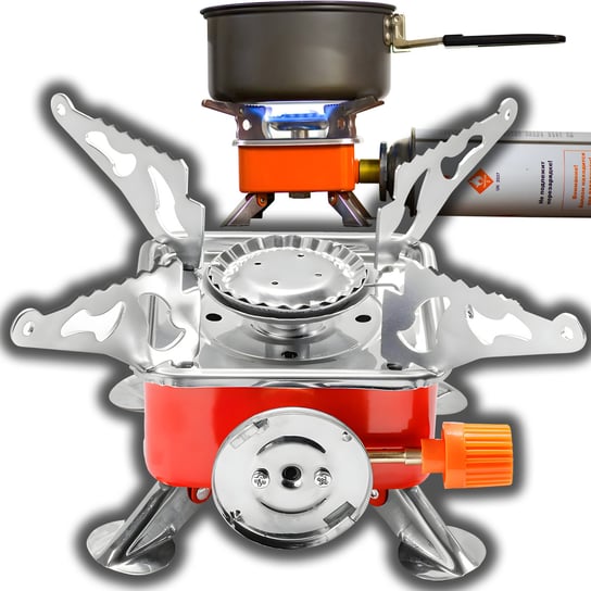 Kuchenka Turystyczna Gazowa Na Kartusze Palnik Przenośny Mini Camp Etui retoo