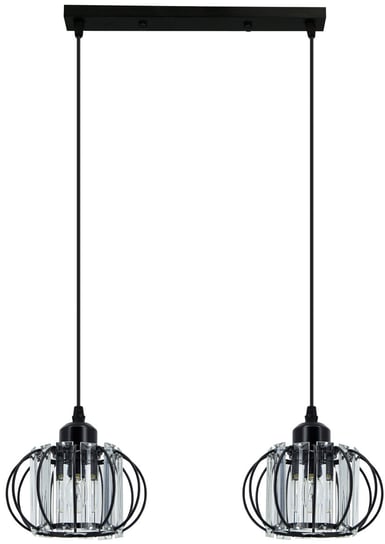 Kuchenna lampa wisząca ELM8221/2 BL druciaki nad stół czarne Mdeco