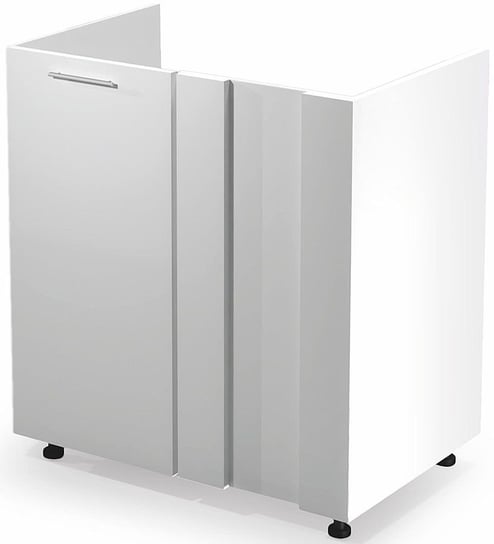 Kuchenna narożna szafka zlewozmywakowa ELIOR Limo 16X, biała, 52x82x100 cm Elior