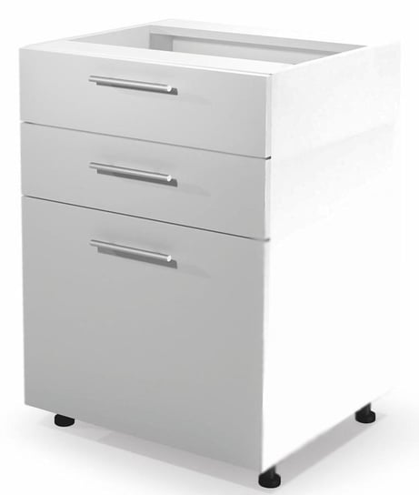 Kuchenna szafka dolna z szufladami ELIOR Limo 9X, biała, 52x60x82 cm Elior