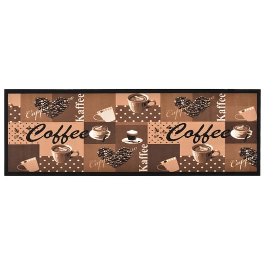 Kuchenny dywanik podłogowy, Coffee, brązowy, 60x300 cm vidaXL
