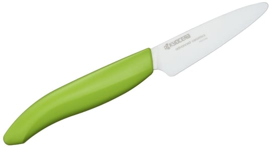 Kuchenny nóż ceramiczny do obierania, zielona rączka Kyocera, 7,5 cm Kyocera