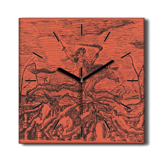 Kuchenny zegar na ścianę cichy Pole bitwy 30x30 cm, Coloray Coloray