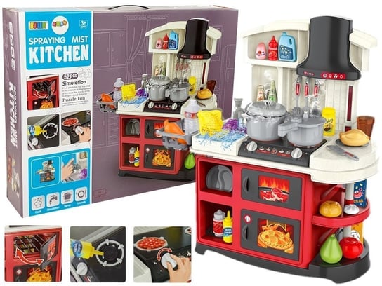 Kuchnia Dla Dzieci Piekarnik Dźwięk Światła Para Wodna Artykuły Spożywcze Lean Toys