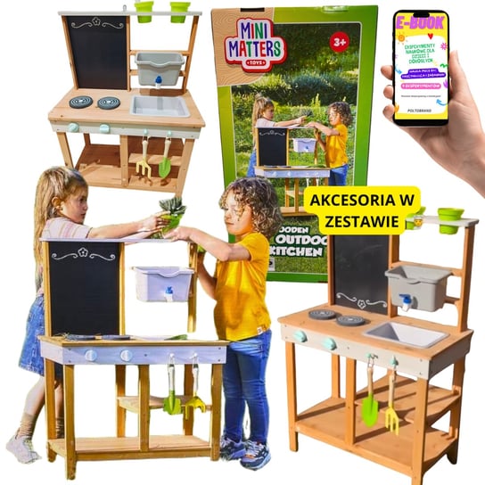 Kuchnia Ogrodowa Dla Dzieci Zabawa Do Ogrodu Do Piasku Zlewozmywak Domek Dla Dzieci + Ebook Pltb