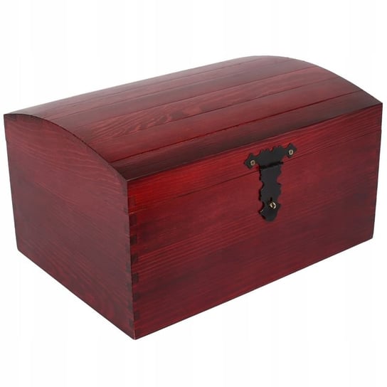 Kufer pudełko drewniane bordowe 34,5x25x19,2 cm Creative Deco