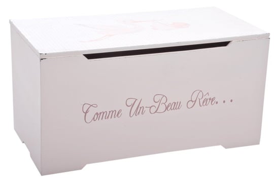 Kufer, różowo-biały, 60x30x30 cm 