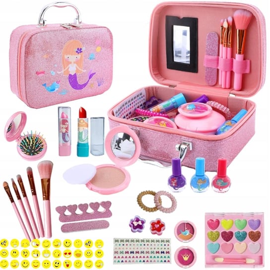 Kuferek Kosmetyków Paznokci Makijaż Makeup Zestaw Dla Dziewczynki + Naklejki HappyBaby