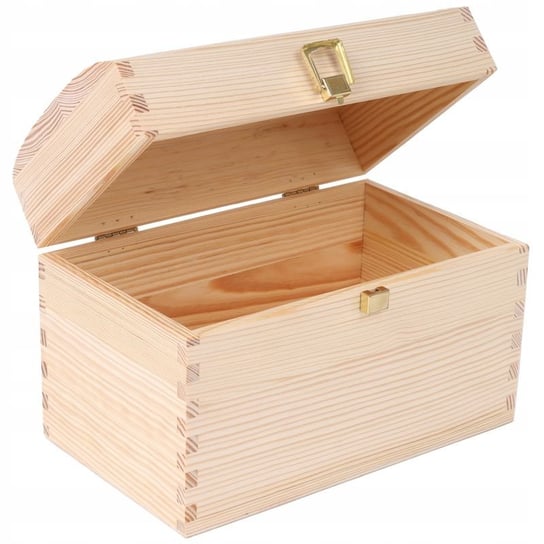 Kuferek Pudełko Drewniane Z Zamkiem 25X15X17 Cm Creative Deco