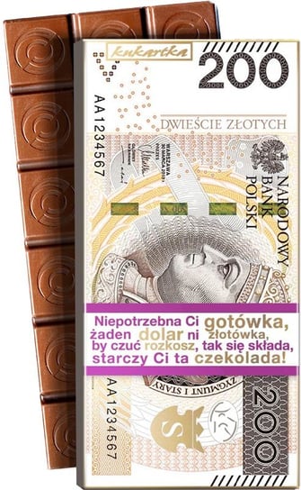 Kukartka, czekolada mleczna 200 złotych, 100g Passion Cards