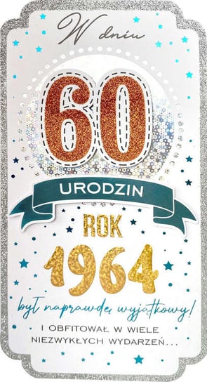 Kukartka, Kartka na 60 urodziny, na sześćdziesiątkę, rocznik 1964 Kukartka