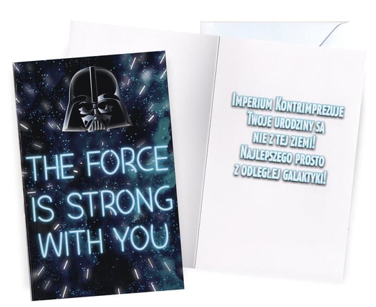 Kukartka, Kartka na urodziny Star Wars, The Force is strong with you Kukartka