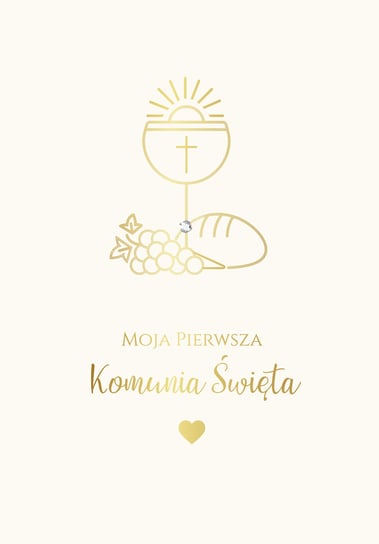 Kukartka, Pamiątka Pierwszej Komunii, książeczka ze złoceniami Kukartka
