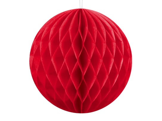 Kula bibułowa, czerwona, 10 cm PartyDeco