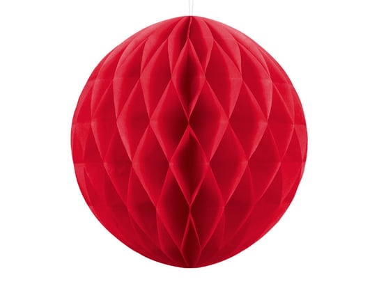 Kula bibułowa, czerwony, 20 cm PartyDeco