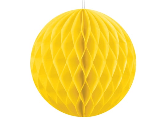 Kula bibułowa , żółta, 10 cm PartyDeco