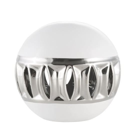 Kula ceramiczna LIRIO 9X9X9 biały + srebrny x2 Eurofirany