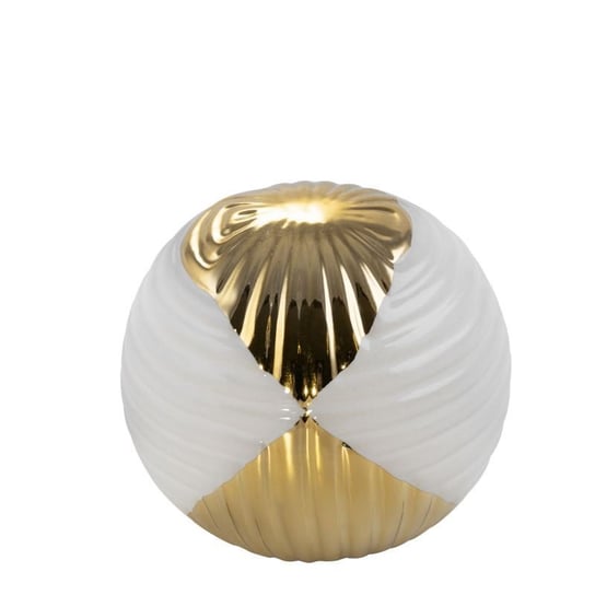 Kula Dekoracyjna Ceramiczna Rakel 9X9X9 Beżowa + Złota X2 Eurofirany