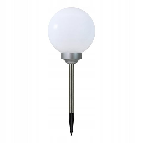 Kula ogrodowa LED POLUX, biało-srebrna, 20 cm POLUX