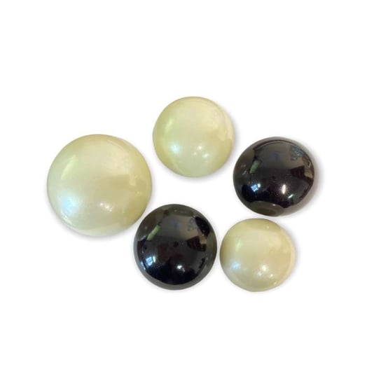 Kule żelatynowe perłowe białe/czarne zestaw 5 szt Slado