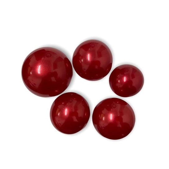 Kule żelatynowe perłowe czerwone zestaw 5 szt Inna marka