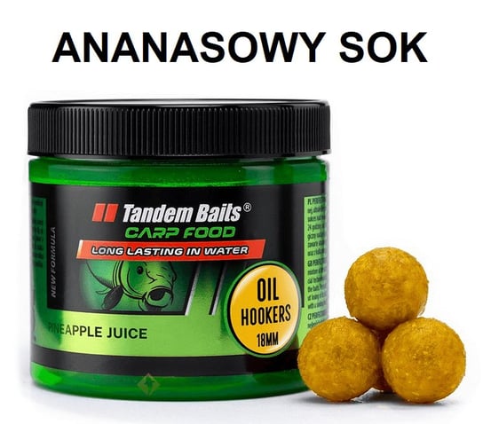 Kulki Haczykowe w Oleju Tandem Baits - Ananasowy Sok 18mm 120g Tandem Baits