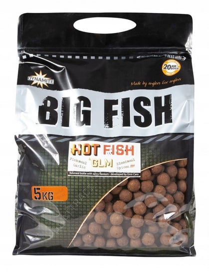 KULKI ZANĘTOWE PROTEINOWE DYNAMITE HOT FISH & GLM 15 MM 5 KG DYNAMITE BAITS